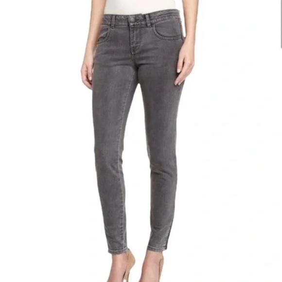 Stella McCartney gray side zip ankle jeans - Picture 1 of 8